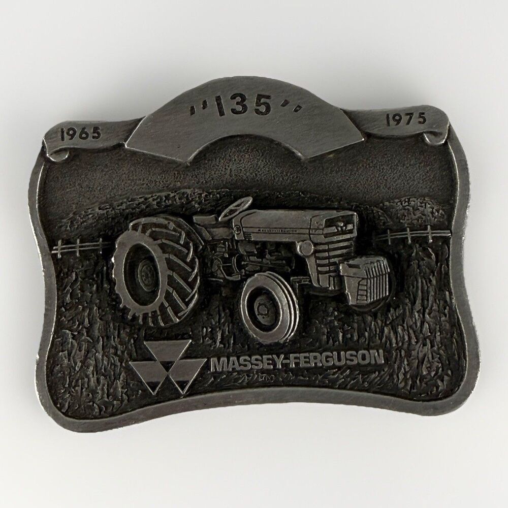 Vintage Massey Ferguson 135 Tractor Pewter Belt Buckle Limited Ed. 1/1600 1990